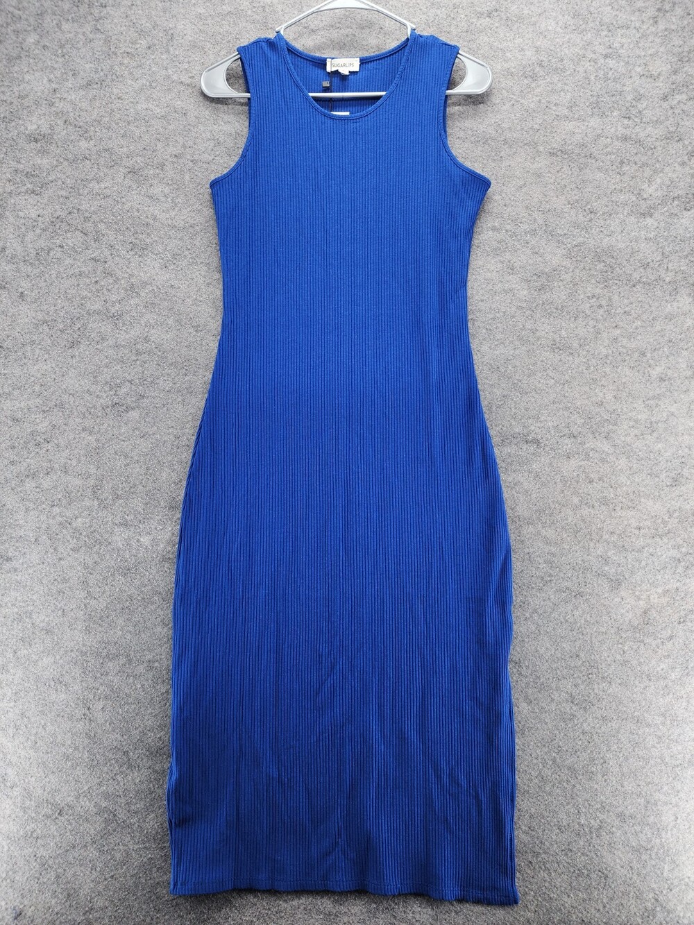 Sugar Lips Dress Womens Medium Sleeveless Blue Bodycon